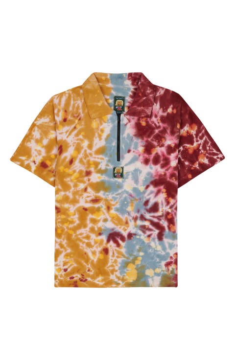 Tie Dye Cotton Pique Polo