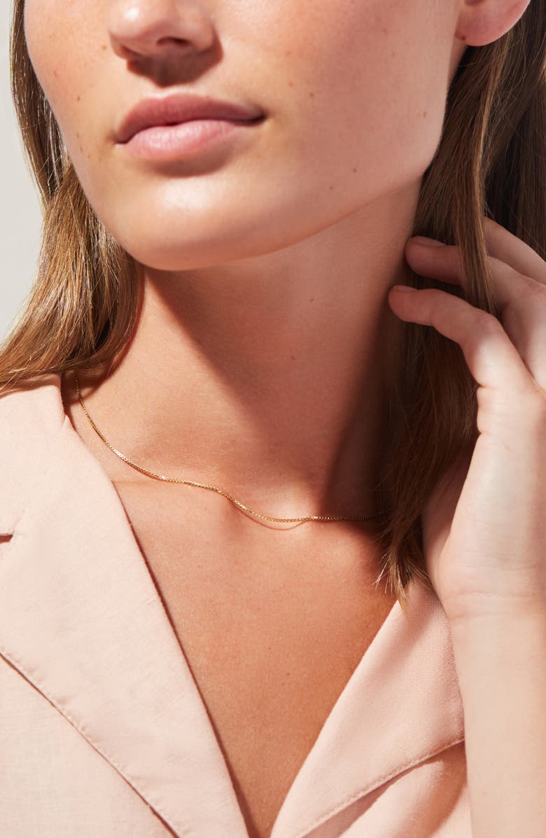 Ana Luisa Box Chain Necklace - Jo Gold, Alternate, color, Gold
