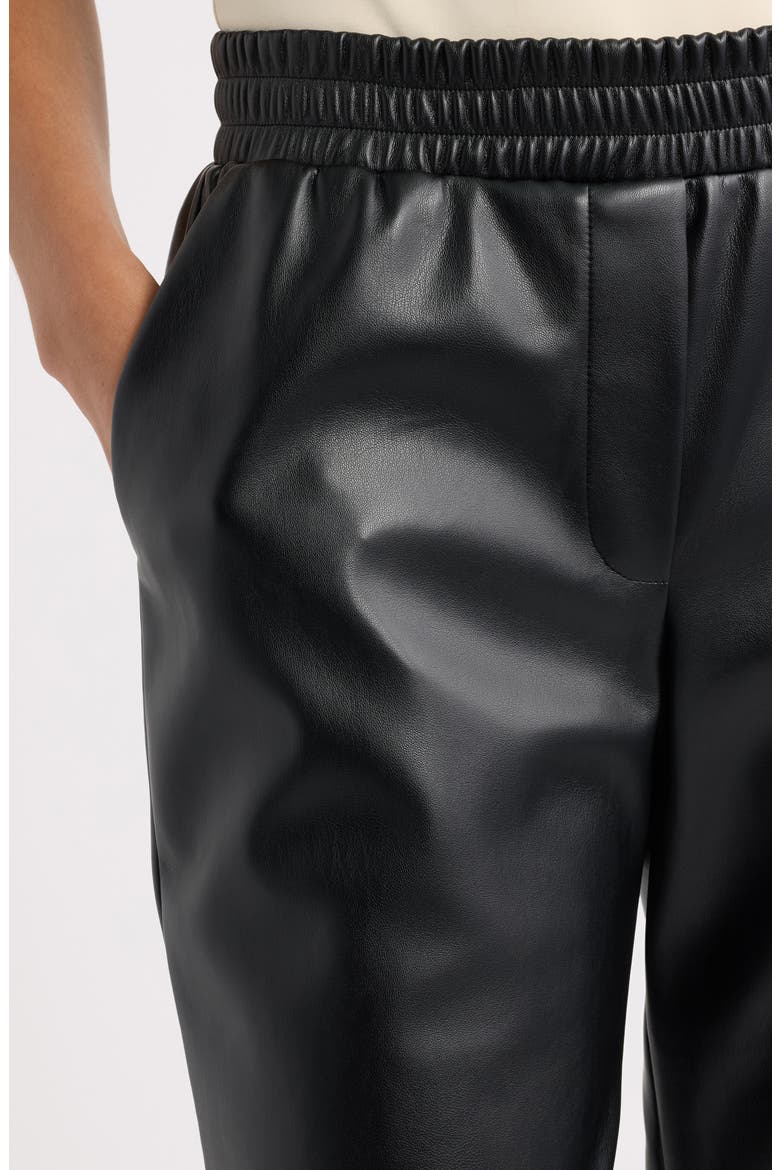 Madelyn Faux Leather Pants, Alternate, color, NOIR