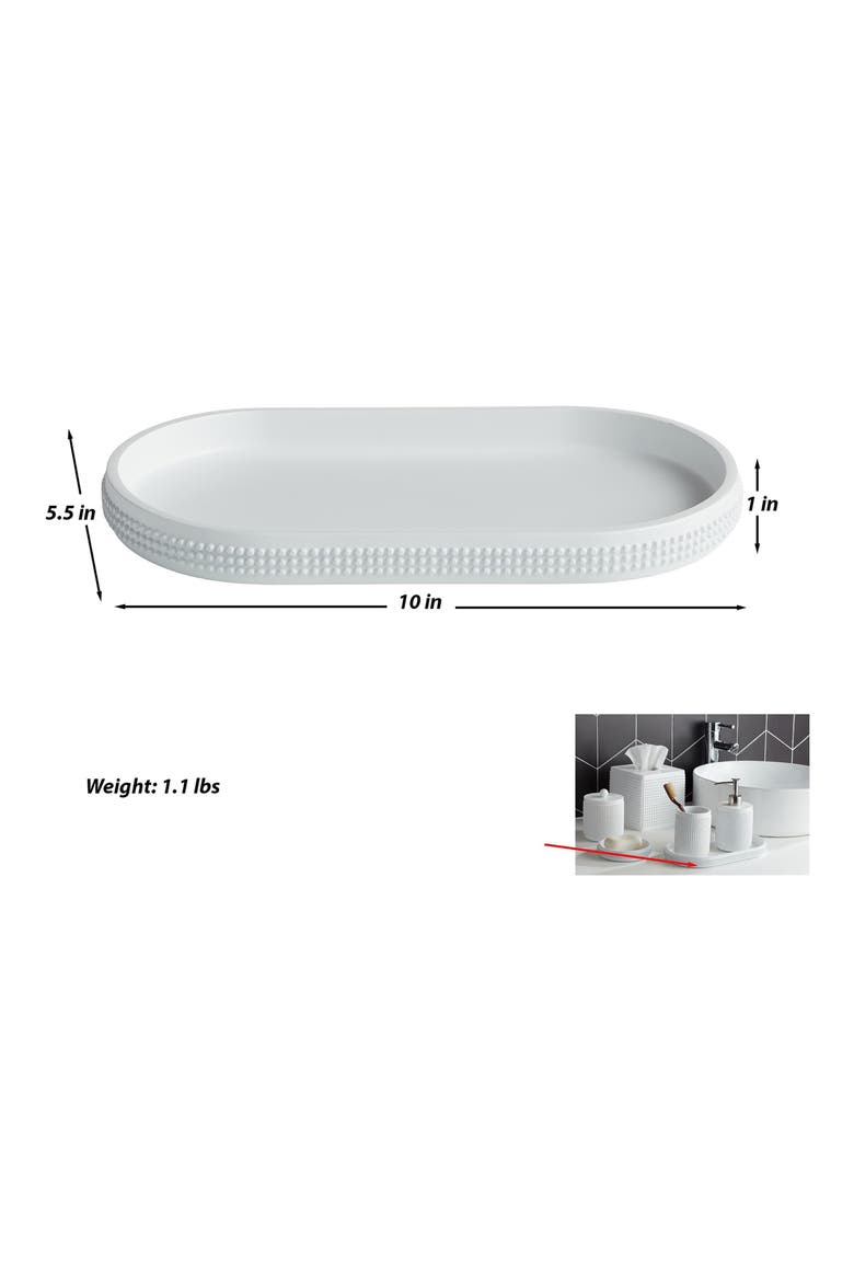 3-Piece Bathroom Accessories Set, Alternate, color, WHITE