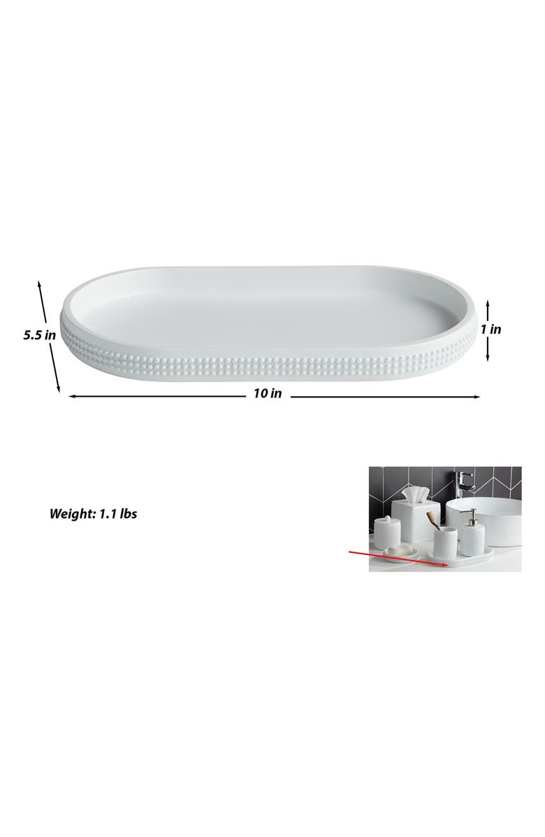 ROSELLI TRADING COMPANY 3-Piece Bathroom Accessories Set, Alternate, color, White