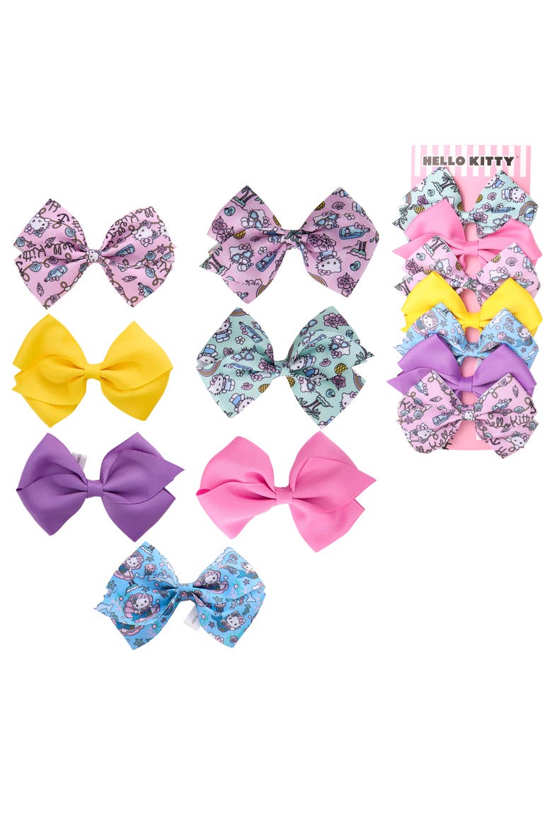 Hair Bow 7-Piece Set Sanrio Hair Accessories, Main, color, Multicolored