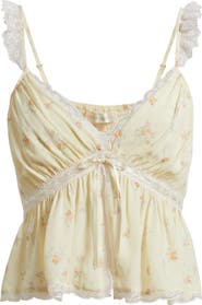LoveShackFancy Nicoleta Lace Trim Camisole