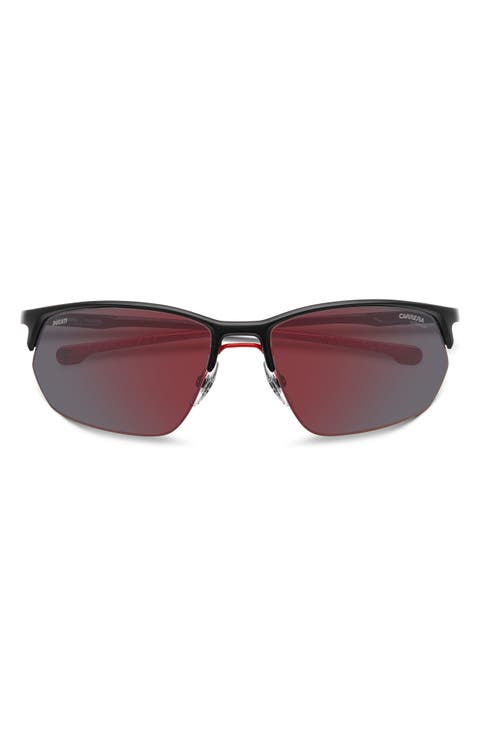 Carduc 65mm Polarized Rectangular Sunglasses
