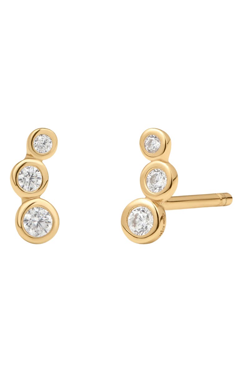 MADE BY MARY Poppy Climber Stud Earrings, Main, color, Gold Vermeil