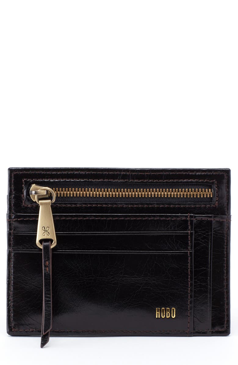 HOBO Brink Leather Card Case, Main, color, 
