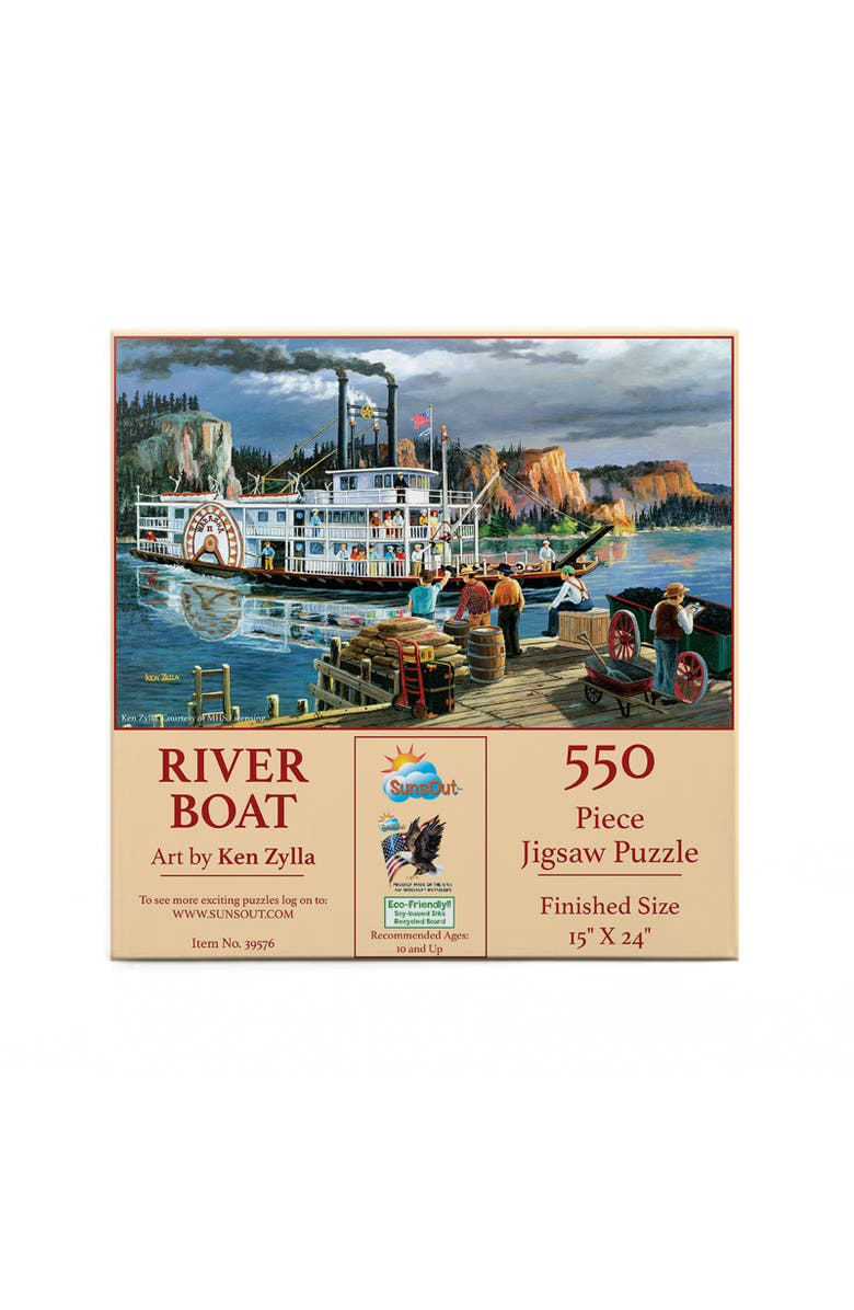 Sunsout Riverboat 550 piece Jigsaw Puzzle for Adults, Alternate, color, Multicolor