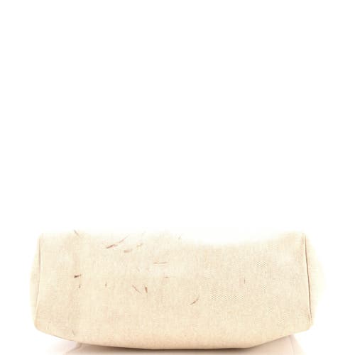 Pre-owned Hermes Hermes Herbag Toile And Leather Mm In Sand