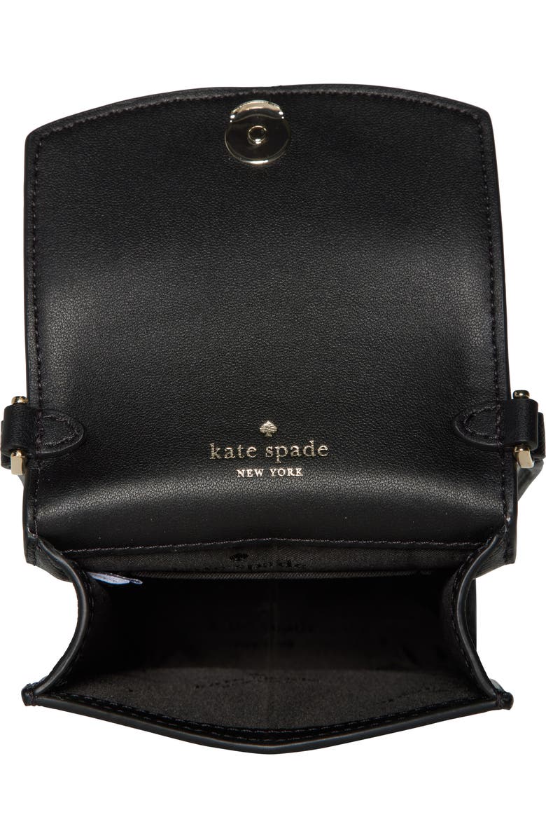 Kate Spade New York staci north south flap phone case, Alternate, color, Black