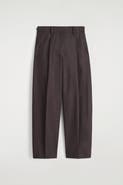 COS Pleated Cotton Barrel-Leg Trousers