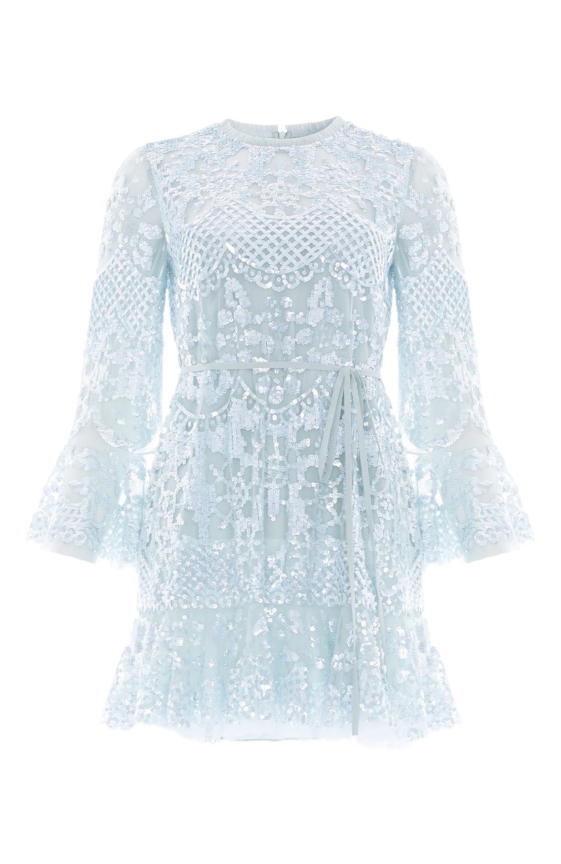 Snowdrop 3/4 Sleeve Lace Mini Dress - image 2