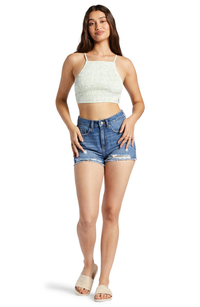 Roxy Live Free Smocked Crop Camisole, Alternate, color, 