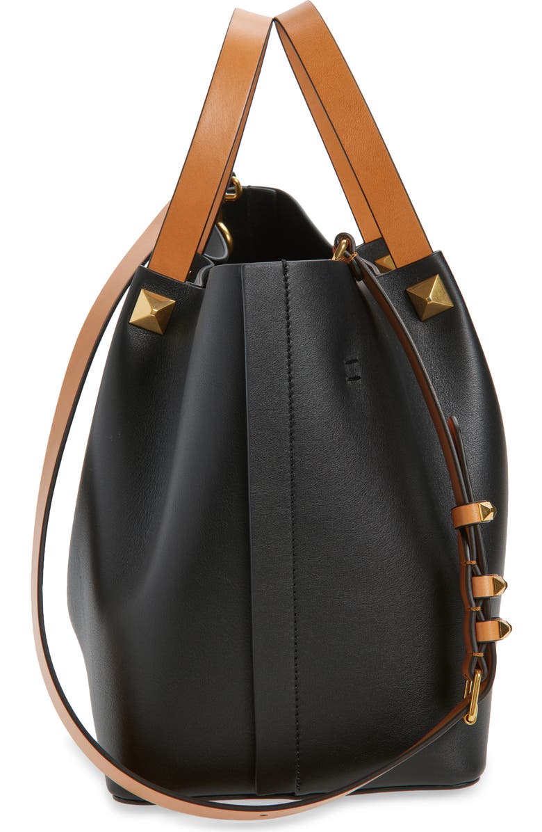 Valentino Garavani Signature VLOGO Tote, Alternate, color, Black/ Camel