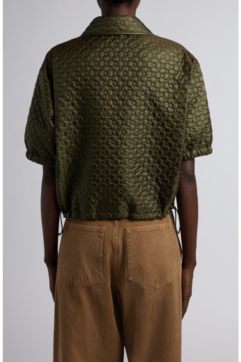 Flower Quilted Short Sleeve Jacket, Alternate, color, DEEP DEPTHS