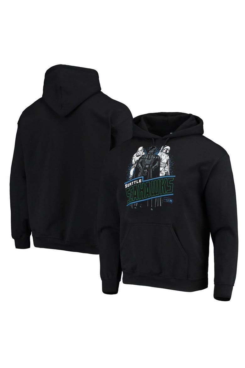 Men's Junk Food Black Seattle Seahawks Star Wars Empire Pullover Hoodie, Main, color, Black