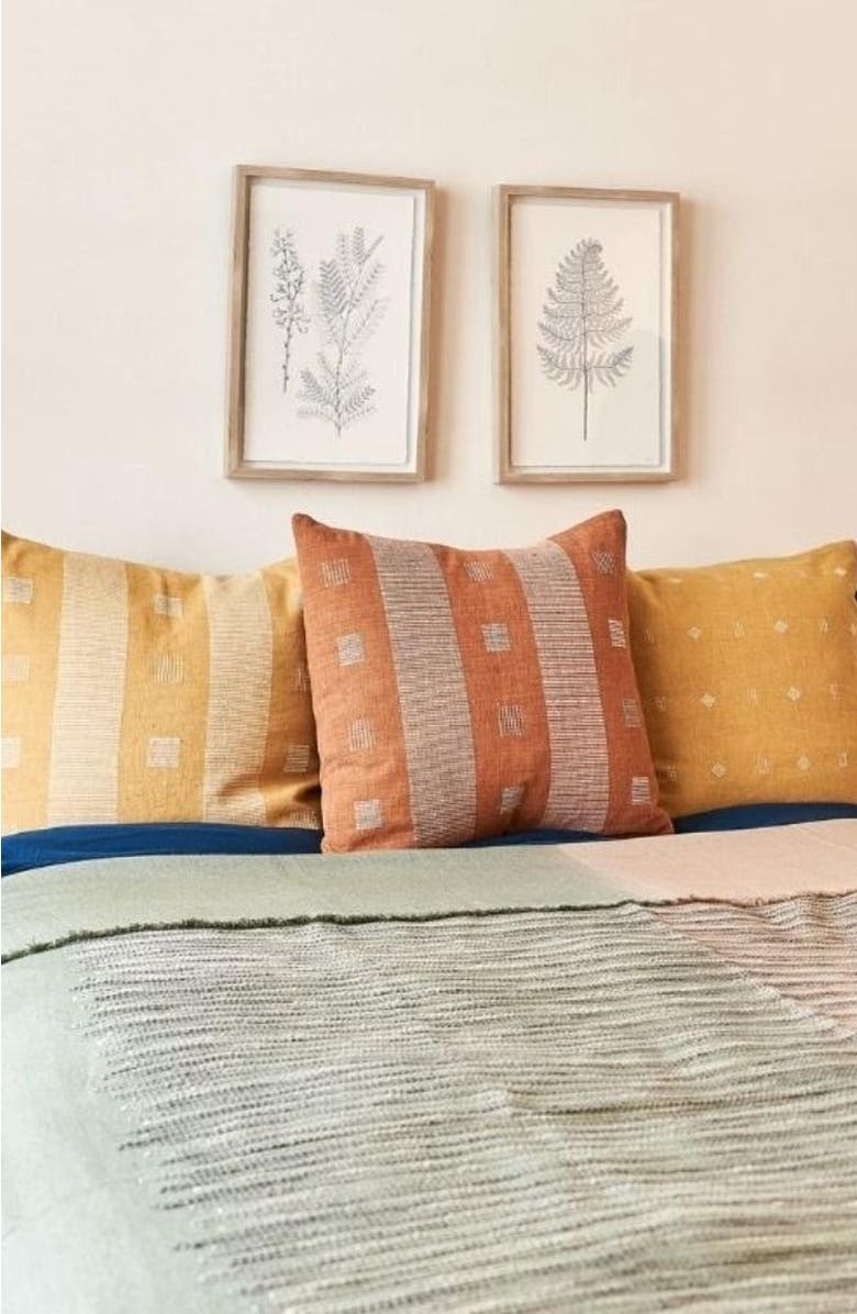 Studio Variously Chokor Nira Organic Cotton Handloom Pillow, Alternate, color, Brown