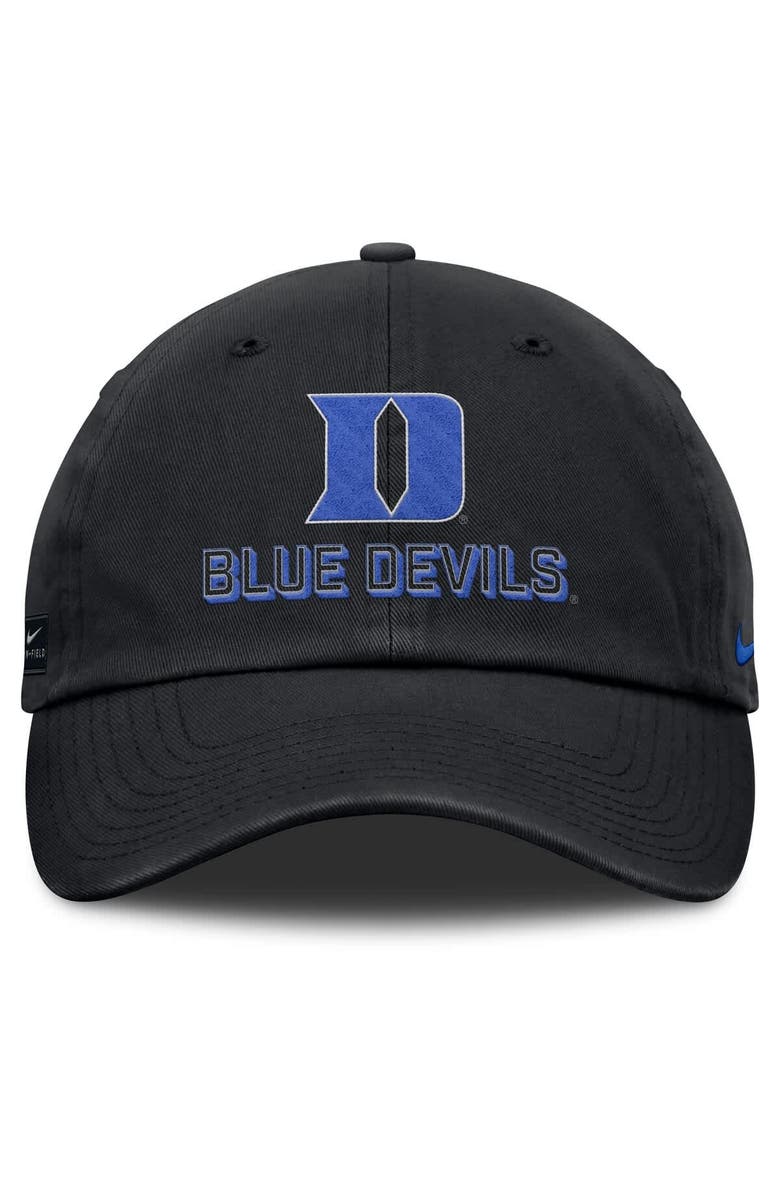 Nike Men's Nike Black Duke Blue Devils 2025 On-Field Club Adjustable Hat, Alternate, color, Black
