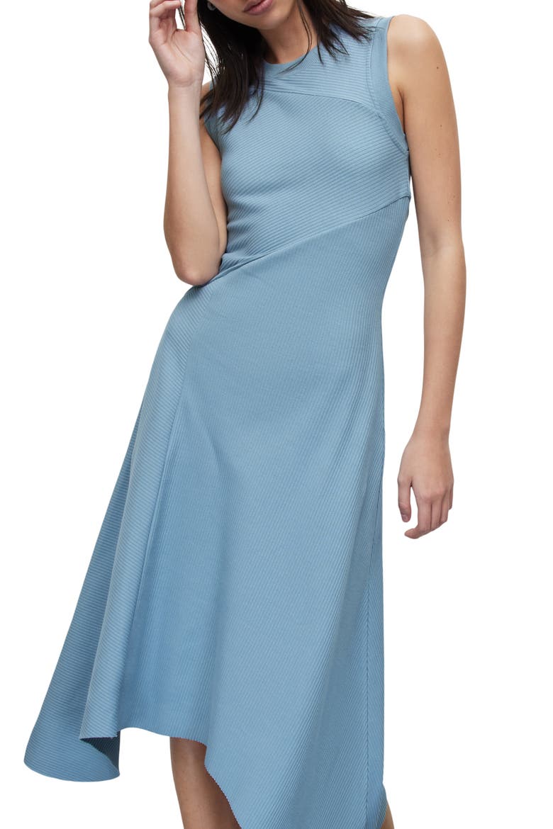 Gia Sleeveless Rib Maxi Dress, Alternate, color, BLUE CLOUD
