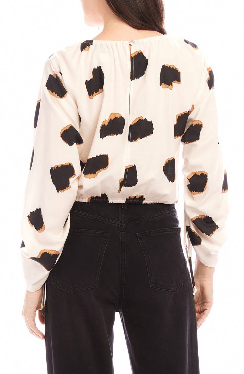 FIFTEEN TWENTY Serafina Dot Print Tie Sleeve Top, Alternate, color, Print