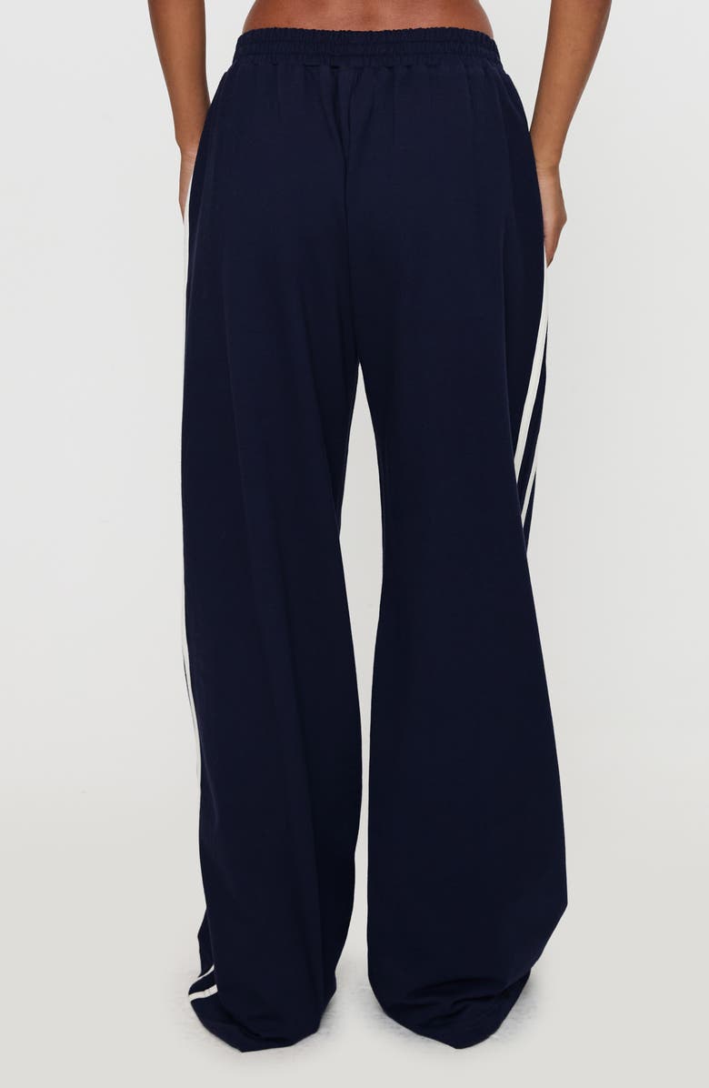 Princess Polly Circuit Cotton Blend Track Pants, Alternate, color, Navy