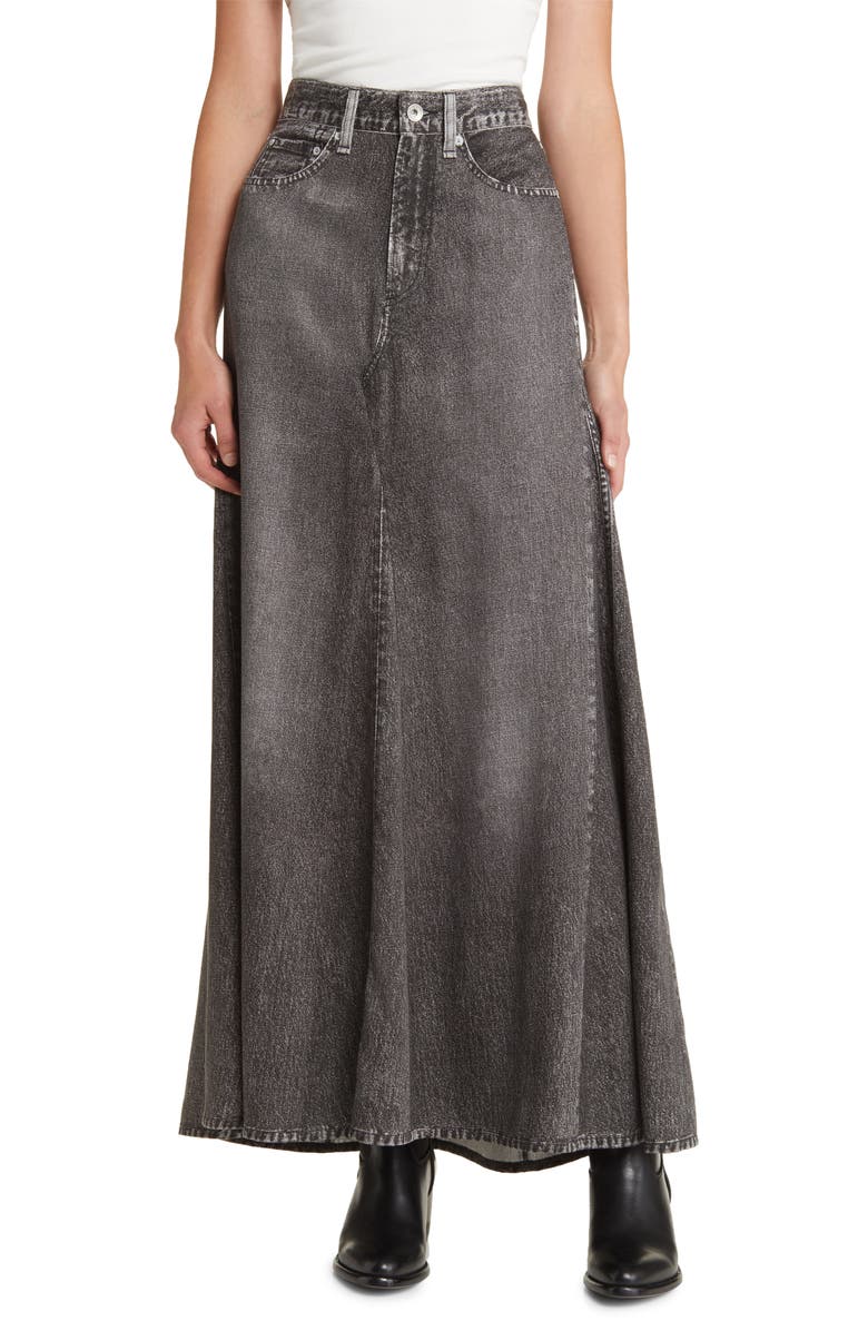 rag & bone rb Miramar Liquid Maxi Skirt, Main, color,