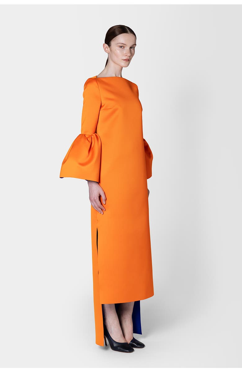 Roksanda Bardot Structured Maxi Dress, Alternate, color, Orange / Blue