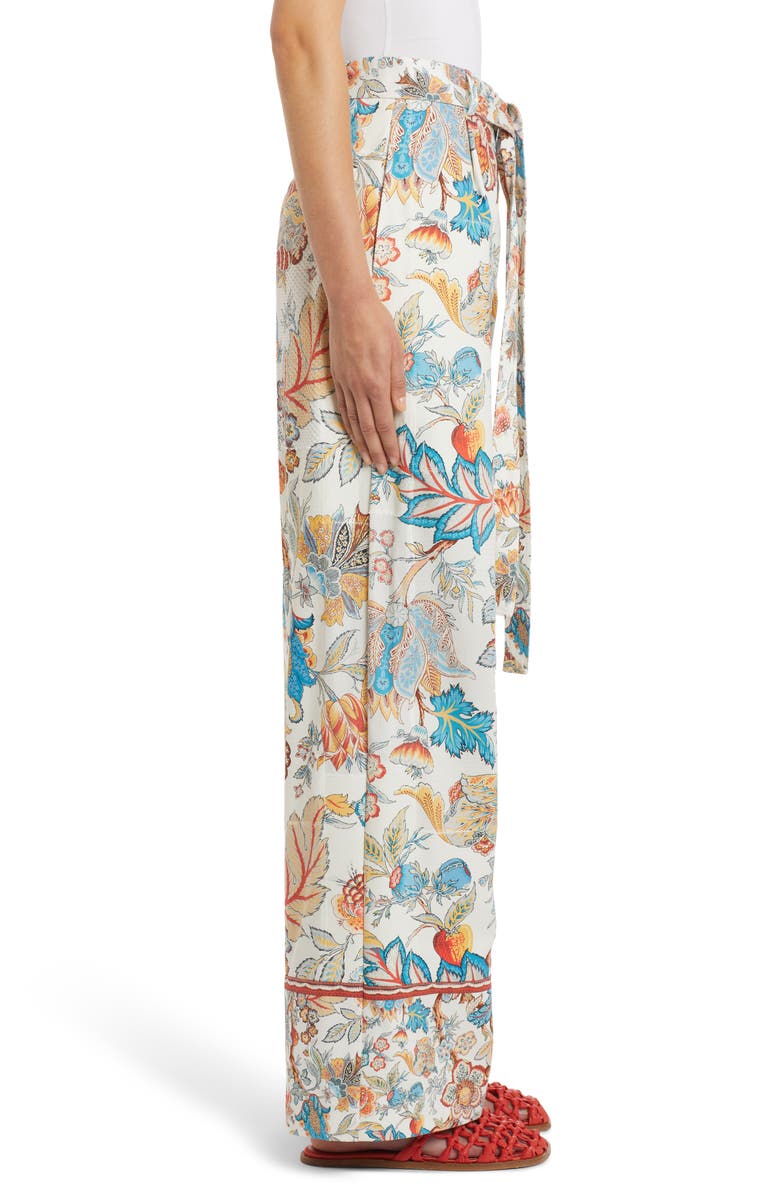 Etro Paisley Print Cotton Blend Palazzo Pants, Alternate, color,