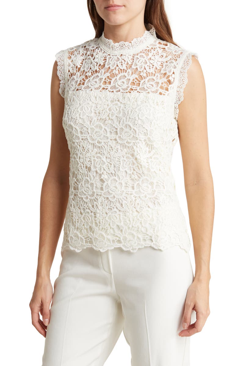 Nanette Lepore Lace Sleeveless Top, Main, color,