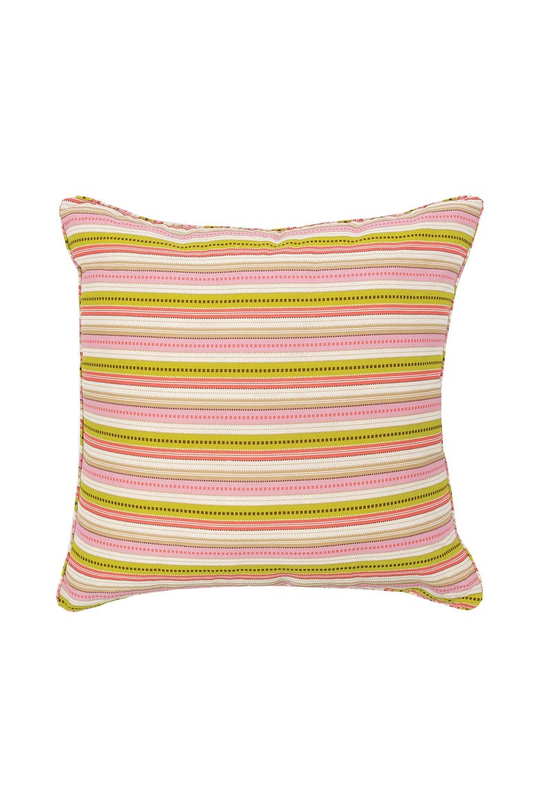 26" x 26" Celine Pink Striped Cotton Euro Sham - Machine Washable, Main, color, Pink