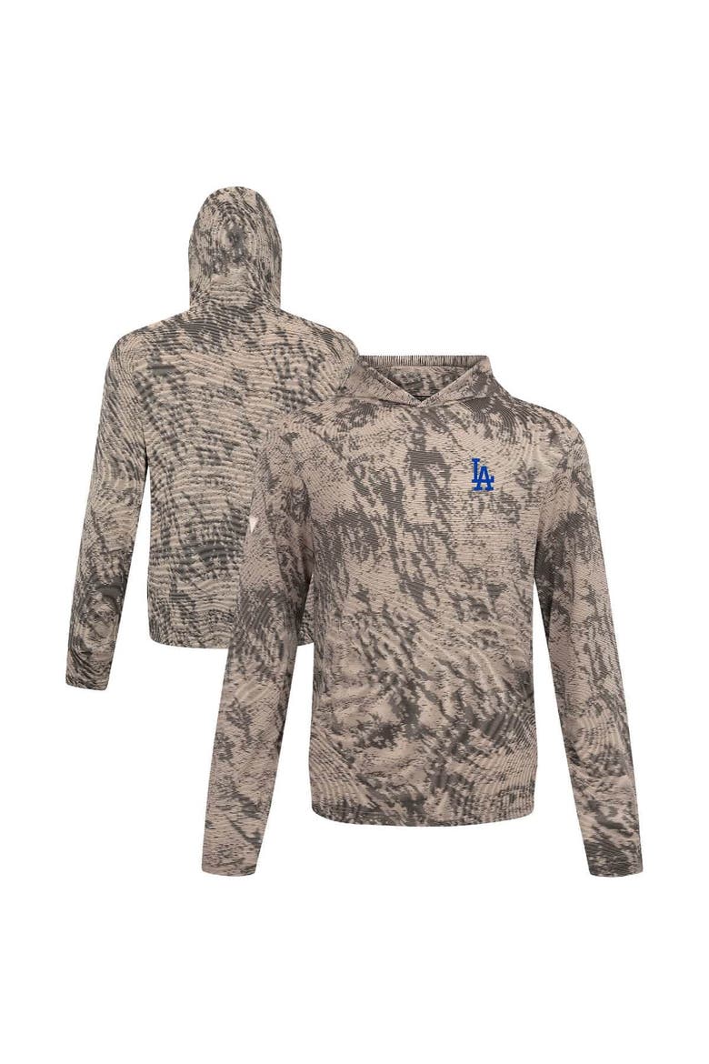 Men's Levelwear  Tan Los Angeles Dodgers Insignia Lightweight Long Sleeve Hooded T-Shirt, Main, color, Tan