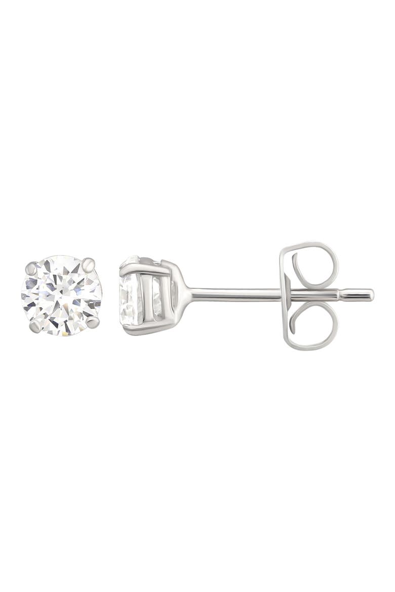 4mm Cubic Zirconia Stud Earrings, Main, color, CLEAR