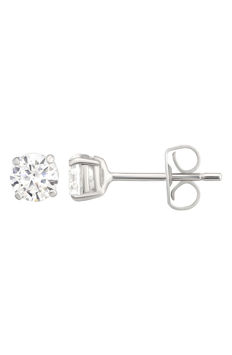CANDELA JEWELRY 4mm Cubic Zirconia Stud Earrings, Main, color, 