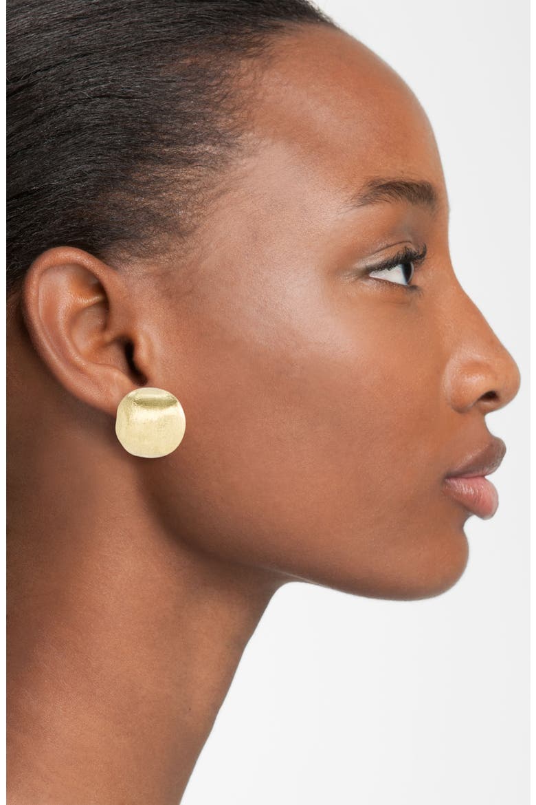'Africa Gold' Button Stud Earrings, Alternate, color, GOLD