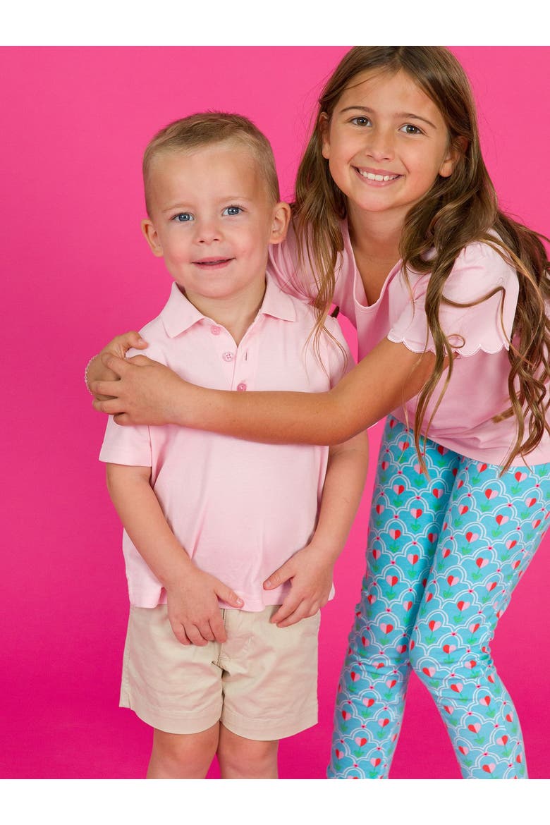 Baby Boys Pique Short Sleeve Polo Shirt, Alternate, color, Pink