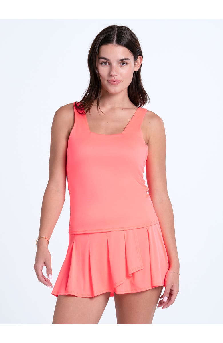 Lucky in Love Squared Up Tank, Main, color, Hot Lava