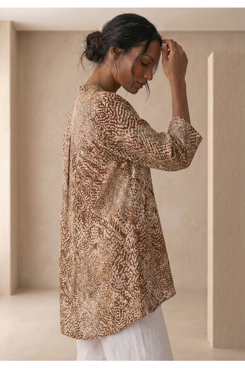 Hi Low Linen Tunic, Alternate, color, NEUTRAL AZTEC IKAT