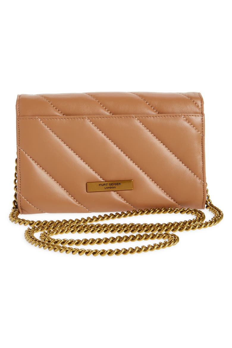 Soho Drench Leather Wallet on a Chain, Alternate, color, LIGHT/PASTEL BROWN