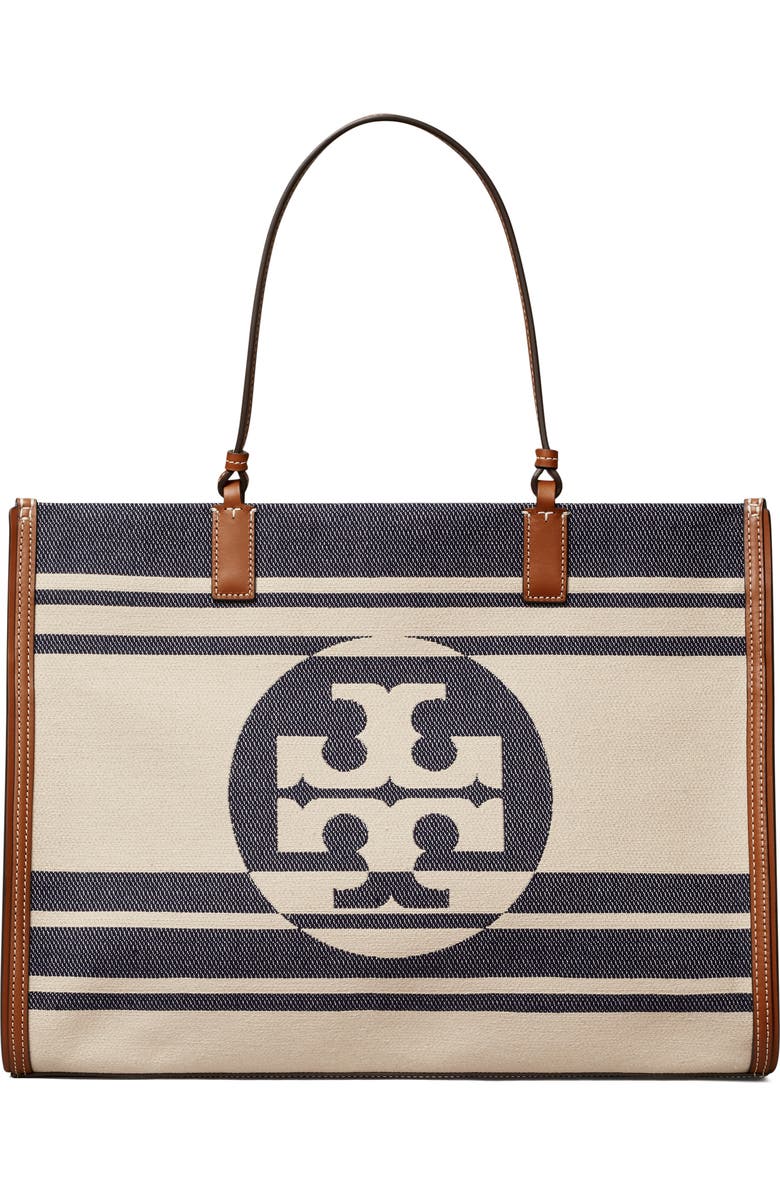 Tory Burch Ella Jacquard Stripe Tote, Main, color,