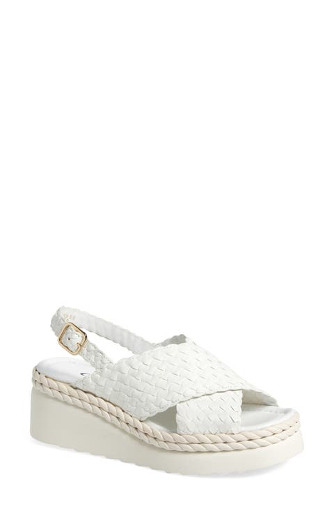 Patch Braided Wedge Sandal (Women)
