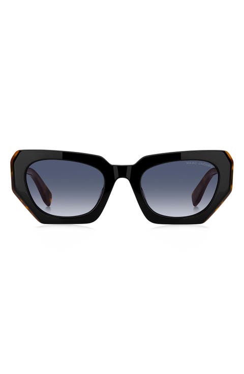 52mm Rectangular Geometric Sunglasses