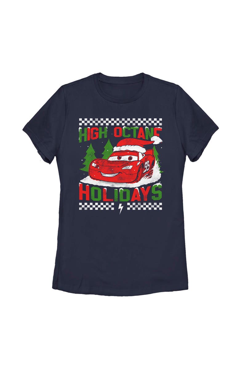 Cars Women's Cars High Octane Holidays  Graphic T-Shirt, Main, color, Navy Blue