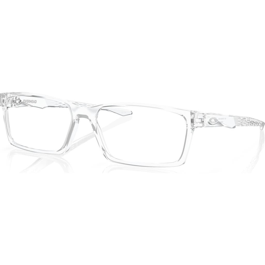 Oakley 57mm Rectangle Optical Glasses In Transparent