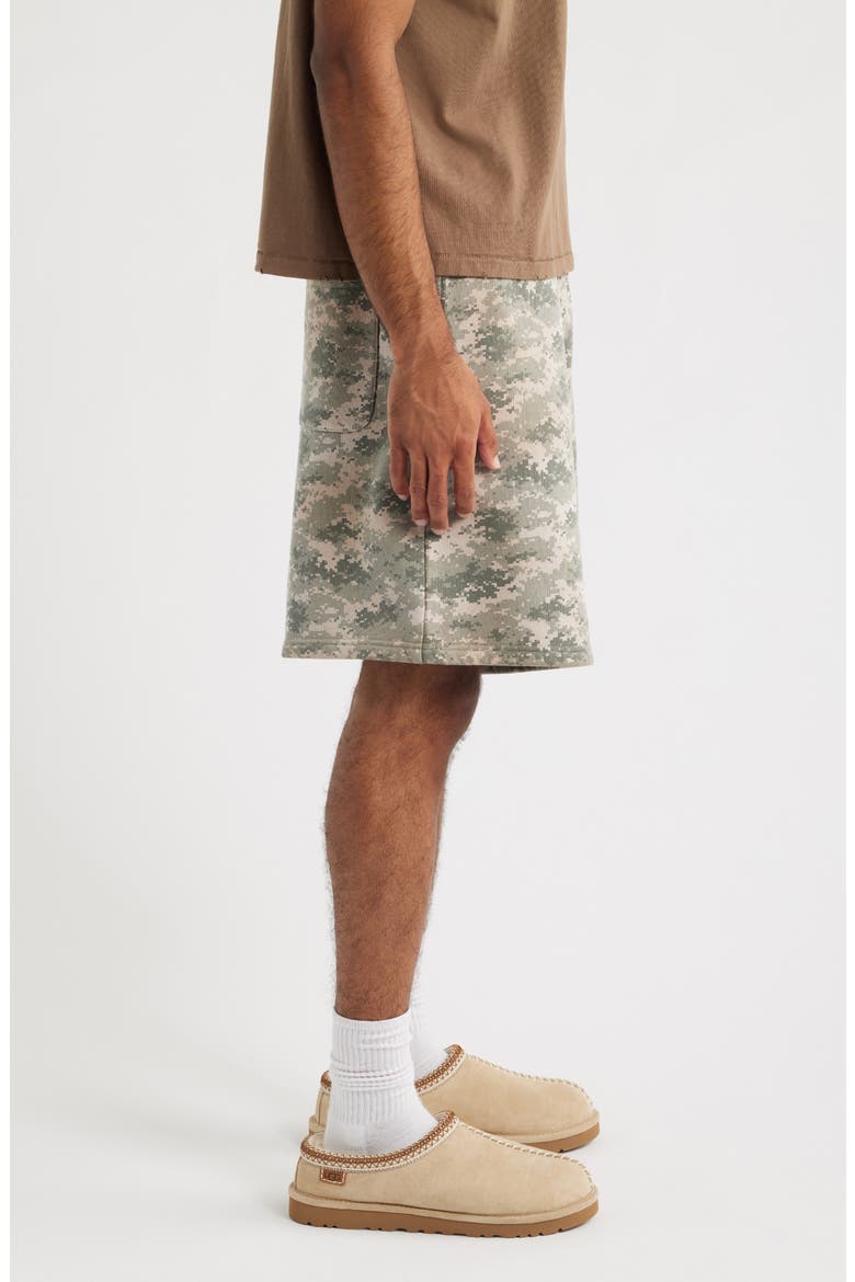 Pixel Camo Print Fleece Shorts, Alternate, color, DIGI CAMO