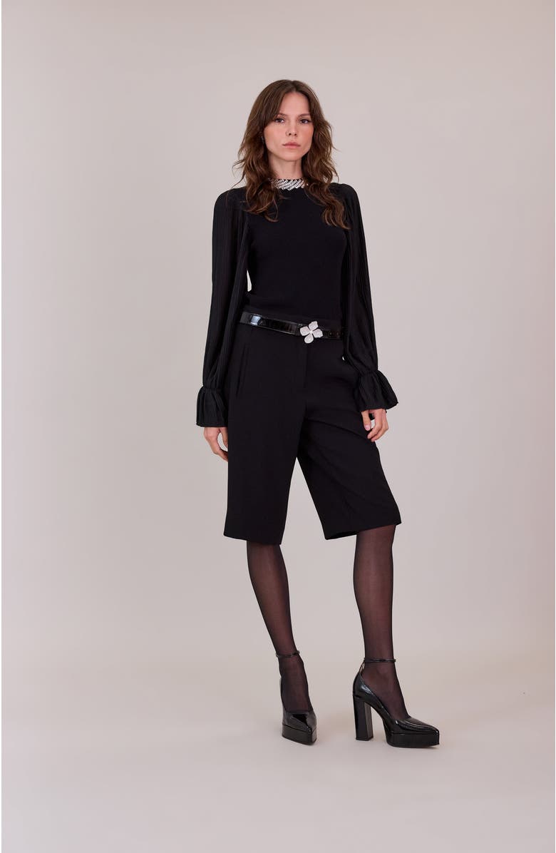 Anne Fontaine Brianca Top, Alternate, color, Black