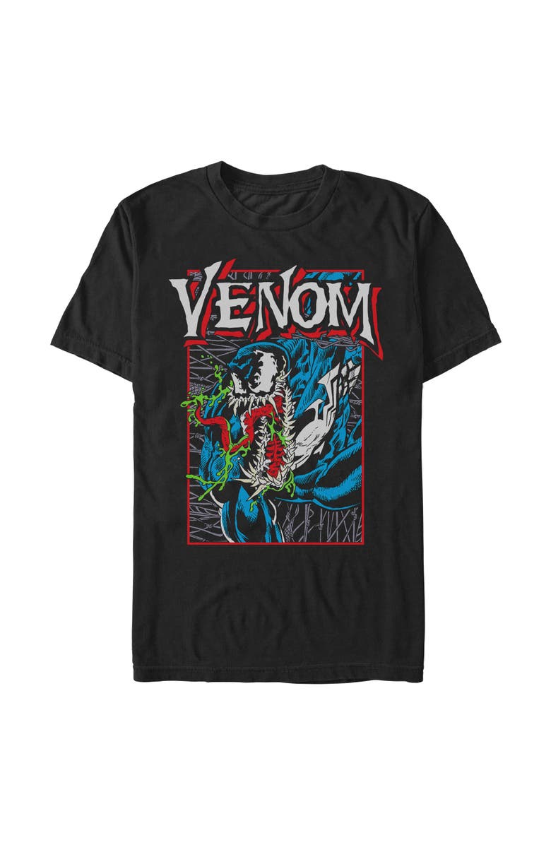 Marvel: Venom Men's Marvel Venom Classic Venom Poster  Graphic T-Shirt, Alternate, color, Black