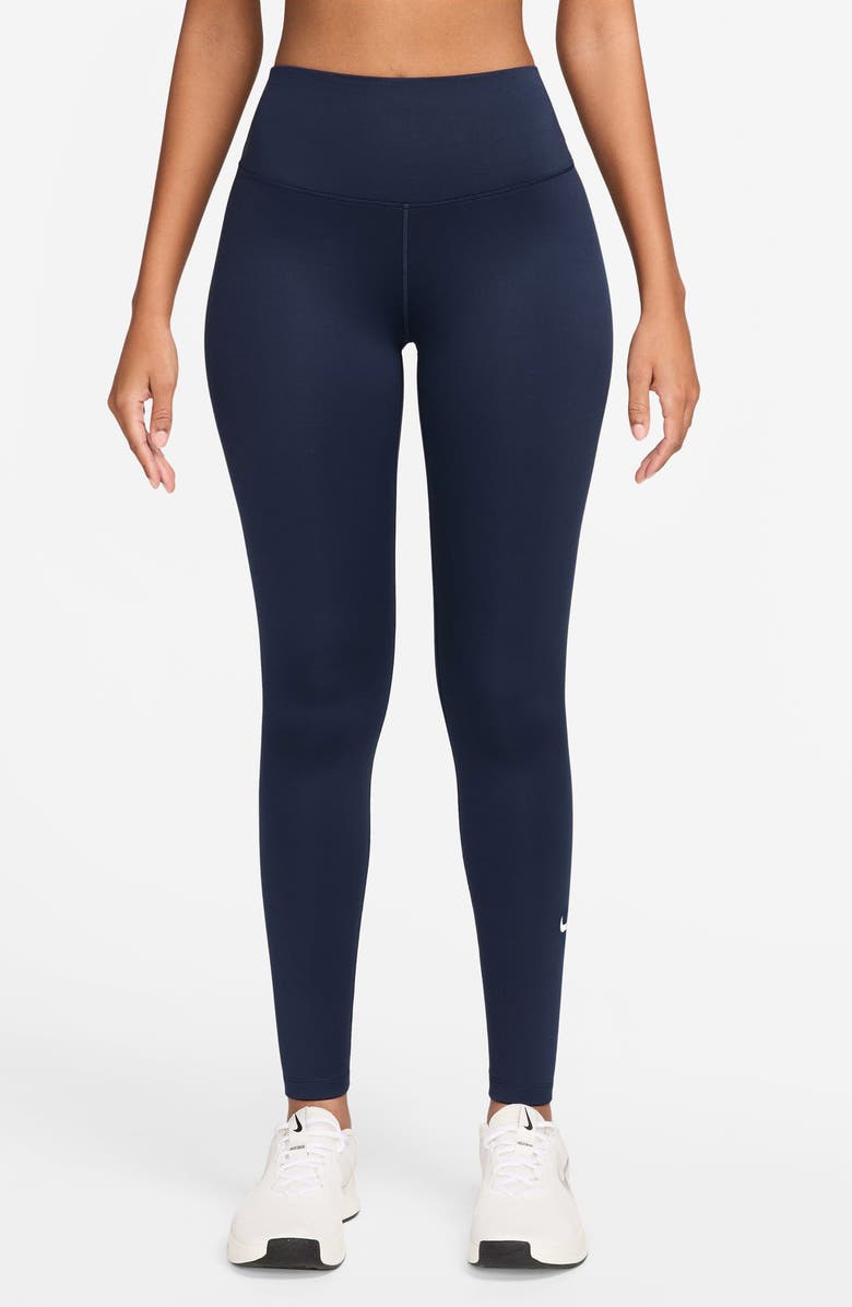 Nike Therma-FIT High Waist Leggings, Main, color, Midnight Navy