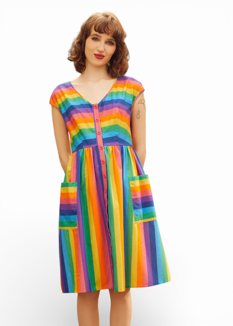 More Is More Rainbow Stripe Dress