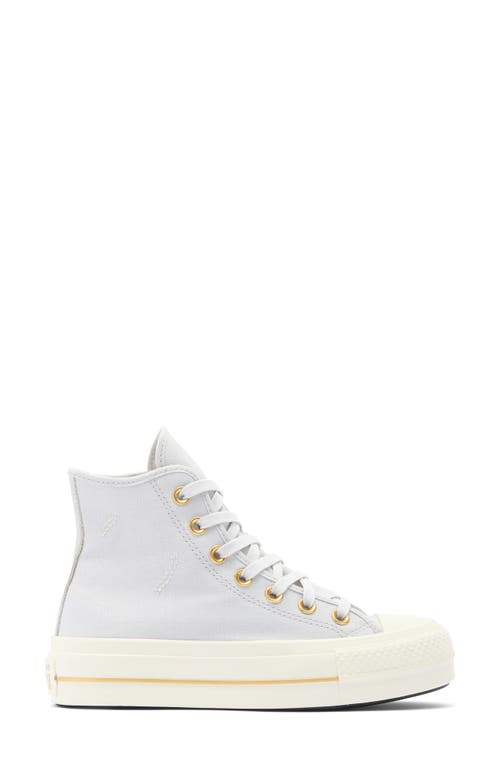 Converse Chuck Taylor® All Star® Lift Platform High Top Sneaker In Barely Grey/egret/gold