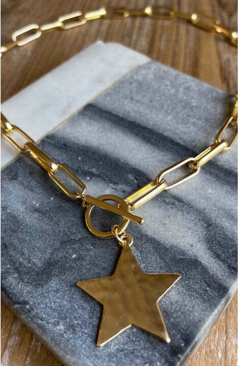 Erin McDermott Jewelry Star Hammered Necklace, Alternate, color, 