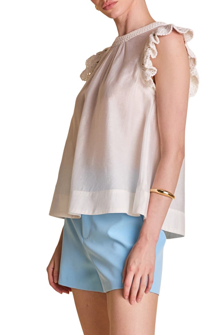 Stitch Detail Woven Shirt, Alternate, color, OFF WHITE